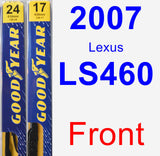 Front Wiper Blade Pack for 2007 Lexus LS460 - Premium