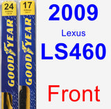 Front Wiper Blade Pack for 2009 Lexus LS460 - Premium