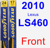 Front Wiper Blade Pack for 2010 Lexus LS460 - Premium