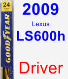 Driver Wiper Blade for 2009 Lexus LS600h - Premium