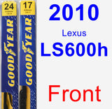 Front Wiper Blade Pack for 2010 Lexus LS600h - Premium