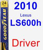 Driver Wiper Blade for 2010 Lexus LS600h - Premium