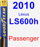 Passenger Wiper Blade for 2010 Lexus LS600h - Premium