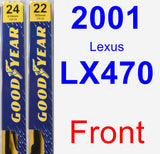 Front Wiper Blade Pack for 2001 Lexus LX470 - Premium