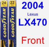 Front Wiper Blade Pack for 2004 Lexus LX470 - Premium