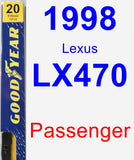 Passenger Wiper Blade for 1998 Lexus LX470 - Premium