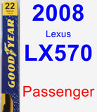 Passenger Wiper Blade for 2008 Lexus LX570 - Premium