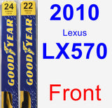 Front Wiper Blade Pack for 2010 Lexus LX570 - Premium