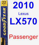 Passenger Wiper Blade for 2010 Lexus LX570 - Premium