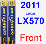 Front Wiper Blade Pack for 2011 Lexus LX570 - Premium