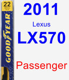 Passenger Wiper Blade for 2011 Lexus LX570 - Premium