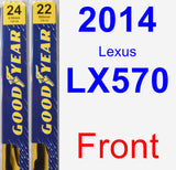 Front Wiper Blade Pack for 2014 Lexus LX570 - Premium