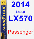 Passenger Wiper Blade for 2014 Lexus LX570 - Premium