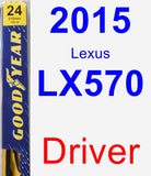 Driver Wiper Blade for 2015 Lexus LX570 - Premium