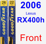 Front Wiper Blade Pack for 2006 Lexus RX400h - Premium