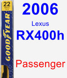 Passenger Wiper Blade for 2006 Lexus RX400h - Premium