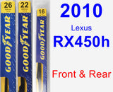 Front & Rear Wiper Blade Pack for 2010 Lexus RX450h - Premium