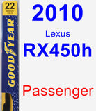 Passenger Wiper Blade for 2010 Lexus RX450h - Premium
