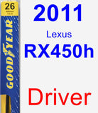 Driver Wiper Blade for 2011 Lexus RX450h - Premium
