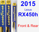 Front & Rear Wiper Blade Pack for 2015 Lexus RX450h - Premium