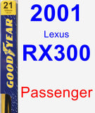 Passenger Wiper Blade for 2001 Lexus RX300 - Premium