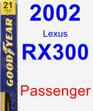 Passenger Wiper Blade for 2002 Lexus RX300 - Premium