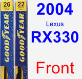Front Wiper Blade Pack for 2004 Lexus RX330 - Premium