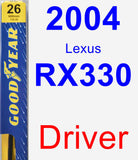 Driver Wiper Blade for 2004 Lexus RX330 - Premium