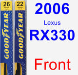 Front Wiper Blade Pack for 2006 Lexus RX330 - Premium