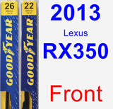 Front Wiper Blade Pack for 2013 Lexus RX350 - Premium