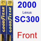 Front Wiper Blade Pack for 2000 Lexus SC300 - Premium