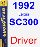 Driver Wiper Blade for 1992 Lexus SC300 - Premium