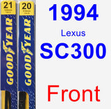 Front Wiper Blade Pack for 1994 Lexus SC300 - Premium