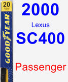 Passenger Wiper Blade for 2000 Lexus SC400 - Premium