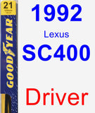 Driver Wiper Blade for 1992 Lexus SC400 - Premium