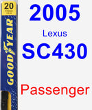 Passenger Wiper Blade for 2005 Lexus SC430 - Premium