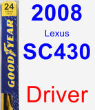 Driver Wiper Blade for 2008 Lexus SC430 - Premium