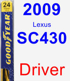 Driver Wiper Blade for 2009 Lexus SC430 - Premium