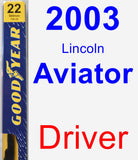 Driver Wiper Blade for 2003 Lincoln Aviator - Premium