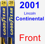 Front Wiper Blade Pack for 2001 Lincoln Continental - Premium