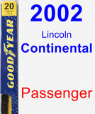 Passenger Wiper Blade for 2002 Lincoln Continental - Premium