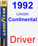 Driver Wiper Blade for 1992 Lincoln Continental - Premium