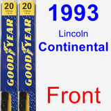 Front Wiper Blade Pack for 1993 Lincoln Continental - Premium