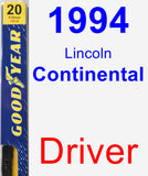 Driver Wiper Blade for 1994 Lincoln Continental - Premium