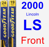 Front Wiper Blade Pack for 2000 Lincoln LS - Premium