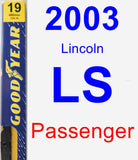 Passenger Wiper Blade for 2003 Lincoln LS - Premium