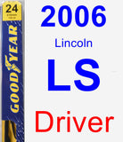 Driver Wiper Blade for 2006 Lincoln LS - Premium