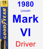 Driver Wiper Blade for 1980 Lincoln Mark VI - Premium