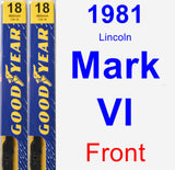 Front Wiper Blade Pack for 1981 Lincoln Mark VI - Premium