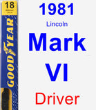 Driver Wiper Blade for 1981 Lincoln Mark VI - Premium